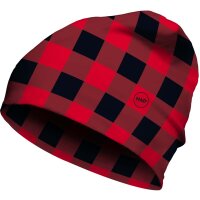 HAD Printed Fleece Beanie Lumberjack red