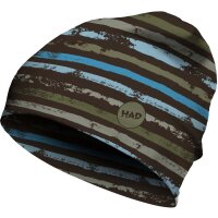 HAD Printed Fleece Beanie Kids Wood Stripes