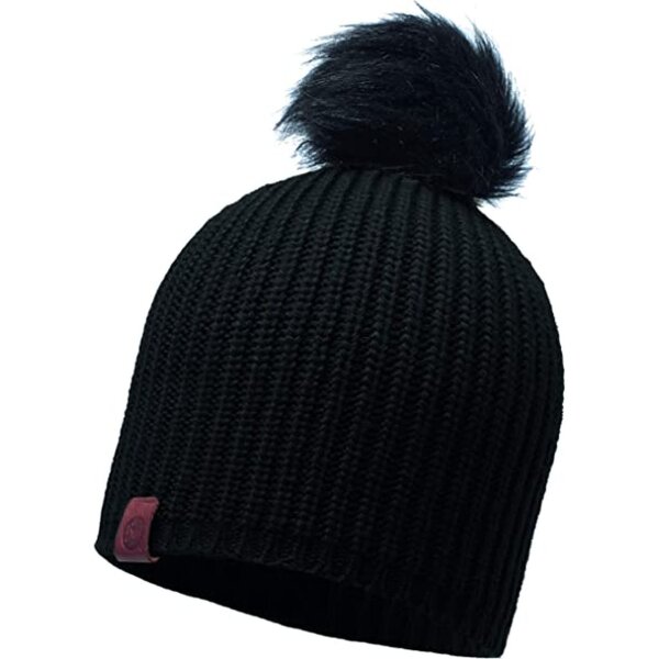 Buff® Knitted Hat Adalwolf Erwachsene Bommelmütze Black