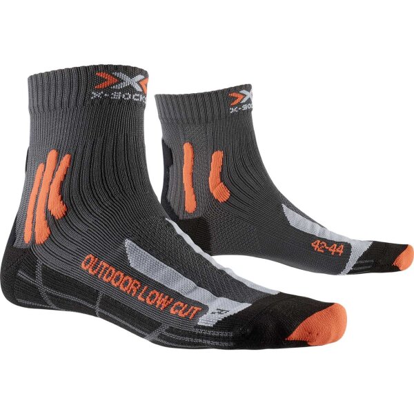 X-SOCKS® TREK OUTDOOR LOW CUT MEN SOCKS ANTHRACITE/ORANGE SIZE 42-44