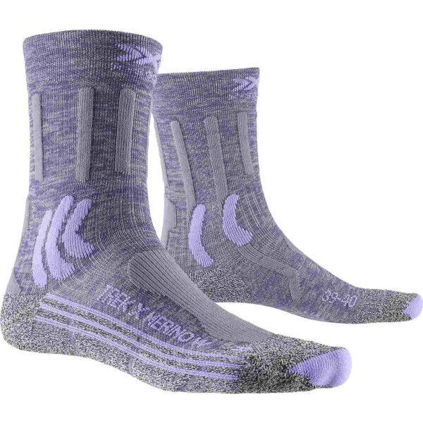 X-SOCKS® TREK X MERINO WMN GREY PURPLE MELANGE/GREY MELANGE SIZE 35-36