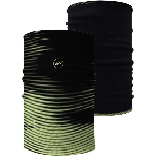 HAD Next Level Reversible Neckwarmer /one size Dazzle Black - Fleece: Green