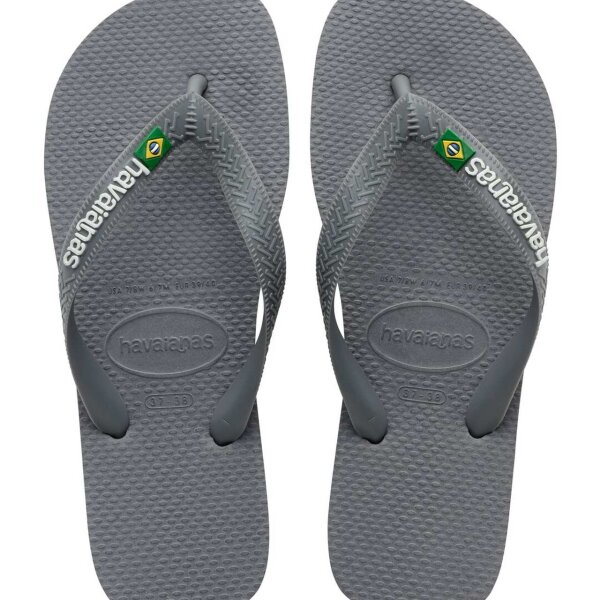 HAVAIANAS BRASIL LOGO STEEL GREY/STEEL GREY 37/38