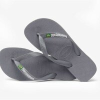 HAVAIANAS BRASIL LOGO STEEL GREY/STEEL GREY 37/38