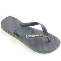 HAVAIANAS BRASIL LOGO STEEL GREY/STEEL GREY 37/38