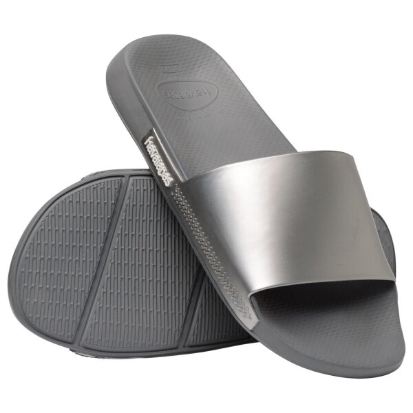 HAVAIANAS SLIDE CLASSIC METALLIC STEEL GREY EU:43/44