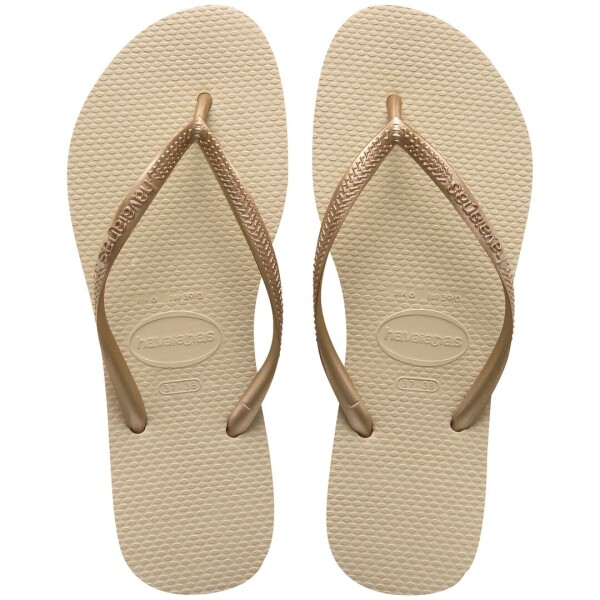 HAVAIANAS SLIM SAND GREY/LIGHT GOLDEN 29/30