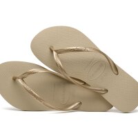 HAVAIANAS SLIM SAND GREY/LIGHT GOLDEN EU:43/44