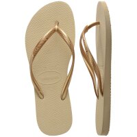 HAVAIANAS SLIM SAND GREY/LIGHT GOLDEN EU:43/44