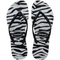 HAVAIANAS SLIM ANIMALS GLITTER BLACK EU:37/38