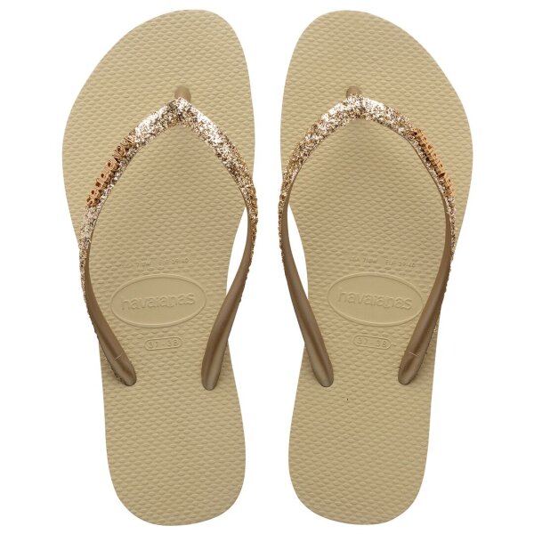 HAVAIANAS SLIM GLITTER II SAND GREY 39/40