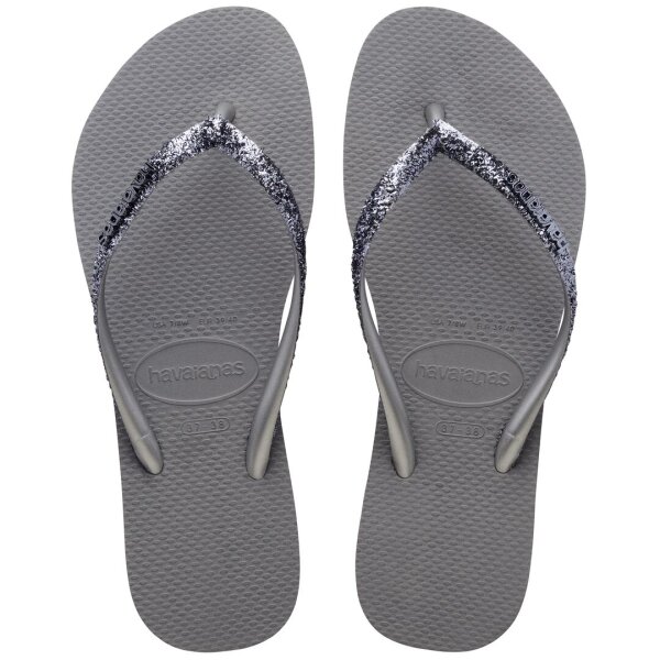 HAVAIANAS SLIM GLITTER II STEEL GREY EU:37/38