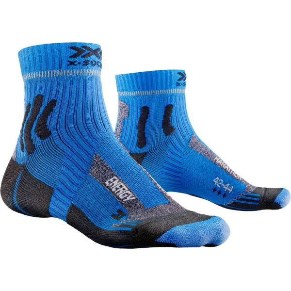 X-SOCKS® MARATHON ENERGY 4.0 MEN TWYCE BLUE/OPAL BLACK SIZE 35-38