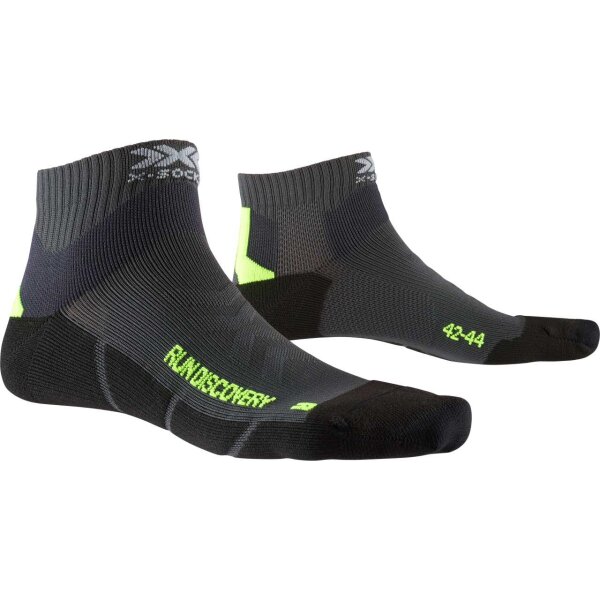 X-SOCKS® RUN DISCOVERY 4.0 MEN CHARCOAL/PHYTON YELLOW/BLACK SIZE 39-41