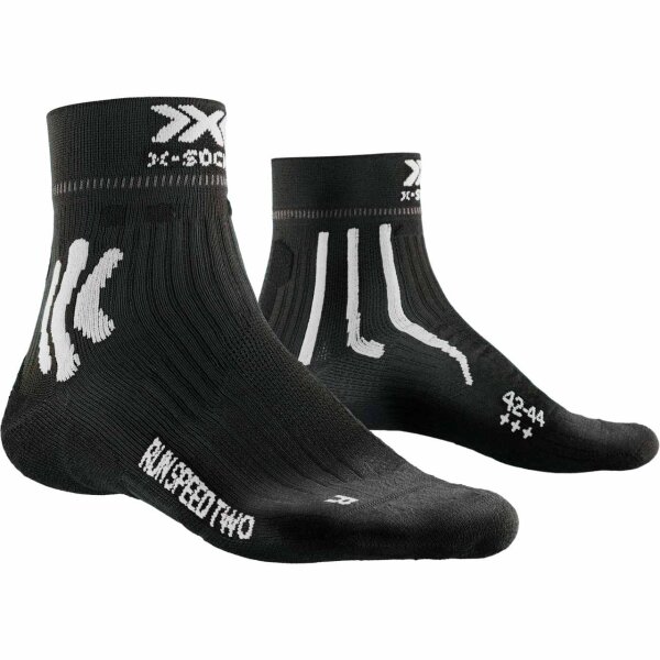 X-SOCKS® RUN SPEED TWO 4.0 MEN OPAL BLACK/ARCTIC WHITE SIZE 35-38