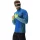 UYN Mens Running EXCELERATION Long SL.Zip UP T-Shirt, Lapis/Limette, Large