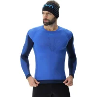 UYN Mens Running PB42 OW Long_SL T-Shirt, Tiefblau/Pfau,...