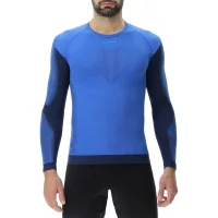 UYN Mens Running PB42 OW Long_SL T-Shirt, Tiefblau/Pfau,...