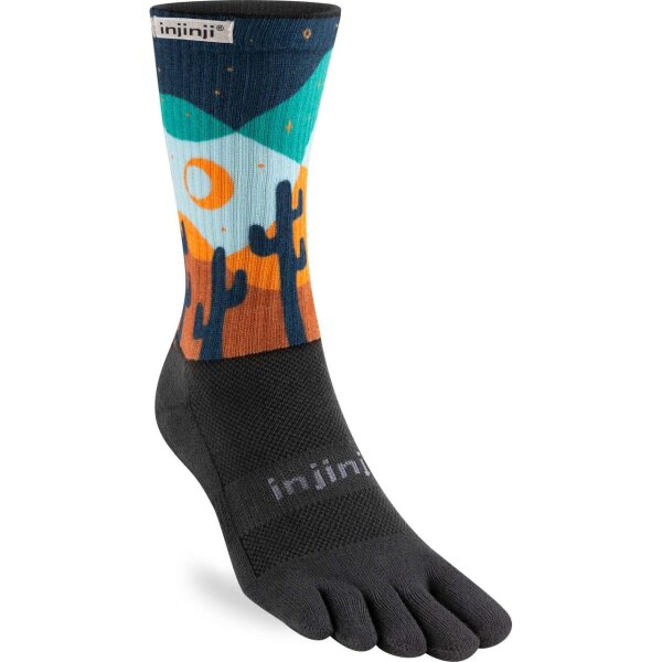 Injinji TRAIL MIDWEIGHT CREW SPECTRUM MIDNIGHT L (ARTIST DESIGNED)