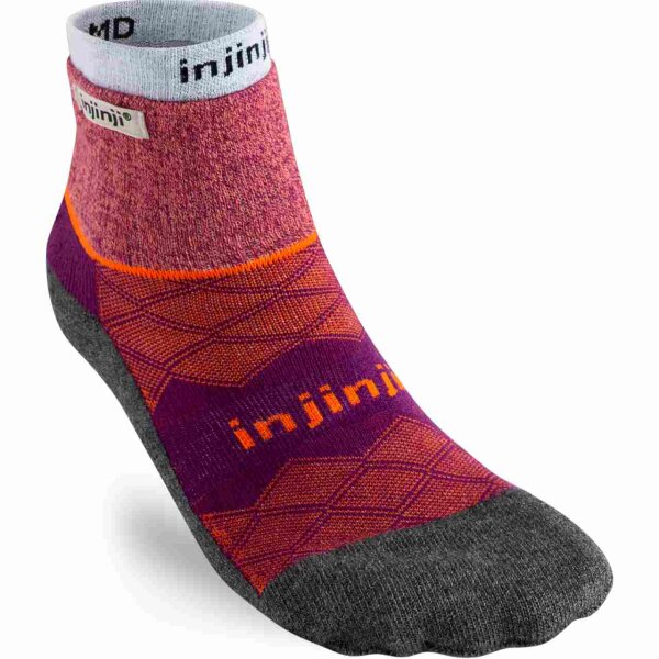 Injinji WOMEN’S LINER + RUNNER MINI-CREW CRANBERRY