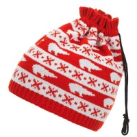 Eisbär Double Mütze kids fiery red/white 51