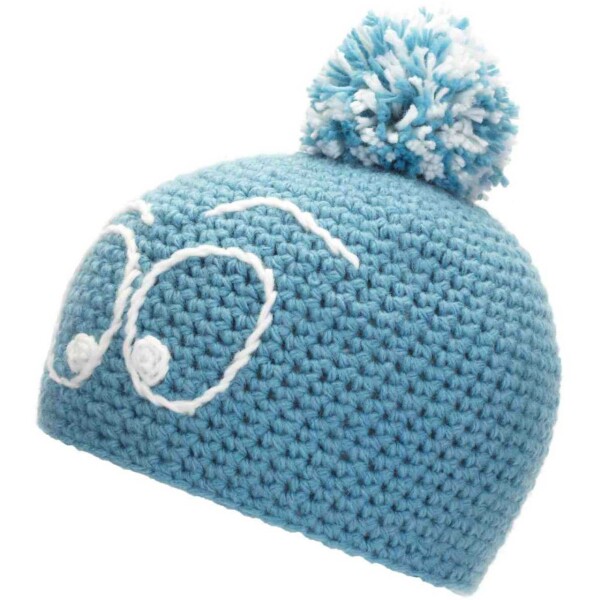 Eisbär Strickmütze Coolkid Pompon Mütze kids sky/white