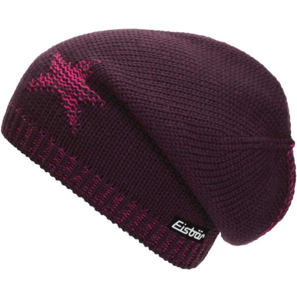 Eisbär Strickmütze Snap OS Mütze kids aubergine/deep pink