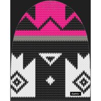 Eisbär Strickmütze Nikita Schwarz/Weiß/Pink (Col. 409)