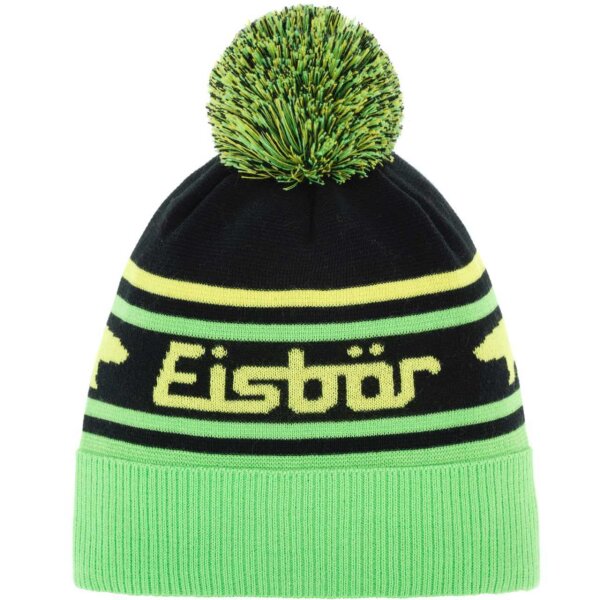 Eisbär Chani OS Pompon MÜ lightgreen-schwarz-lightyellow