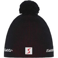 Eisbär Rippi Pompon Mütze RL SP schwarz-salsa red