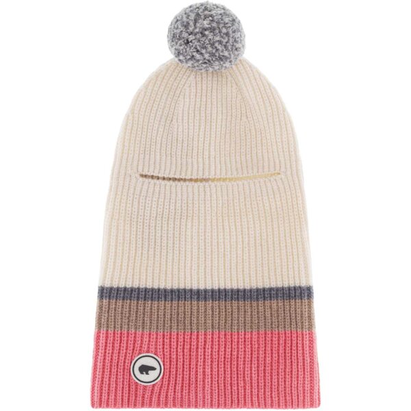 Eisbär Sael Pompon Mütze peach pink-beige-grau-natur