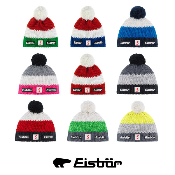 Eisbär Star Pompon Mütze SP kids (9 Designs zur Auswahl)