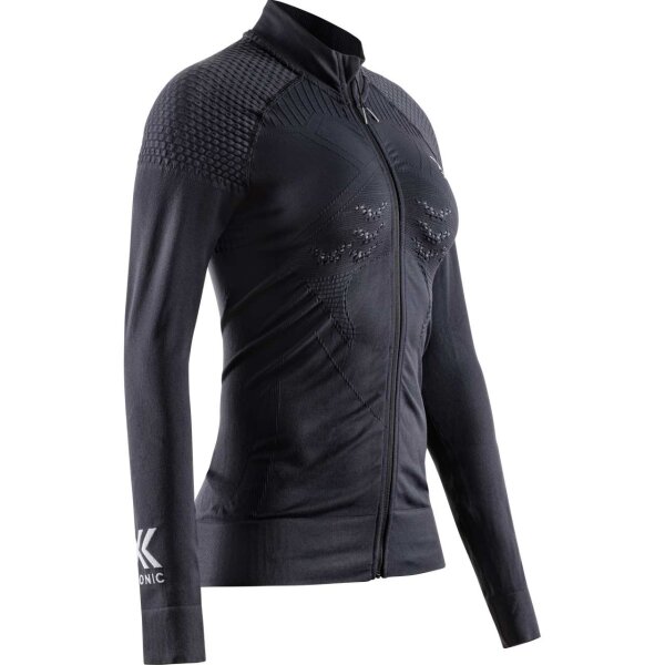 X-BIONIC® ENERGIZER 4.0 TRANSMISSION LAYER FULL ZIP WMN OPAL BLACK/ARCTIC WHITE SIZE M