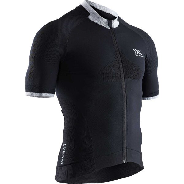 X-BIONIC® INVENT 4.0 CYCLING ZIP SHIRT SH SL MEN OPAL BLACK/ARCTIC WHITE S