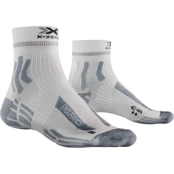 X-SOCKS® ENDURANCE 4.0 MEN ARCTIC WHITE/DOLOMITE GREY SIZE 42-44