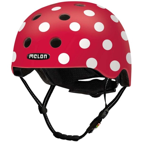 Melon All Stars Helm dotty white matt, Gr. XL-XXL (58-63 cm)