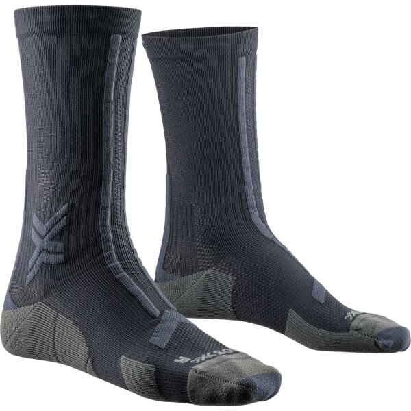 X-SOCKS® TRAIL RUN DISCOVER CREW BLACK/CHARCOAL SIZE 35-38