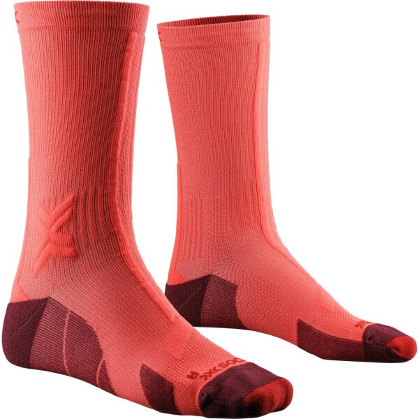 X-SOCKS® TRAIL RUN DISCOVER CREW FLUO RED/NAMIB RED SIZE 45-47