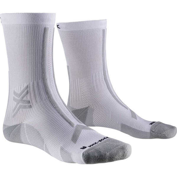 X-SOCKS® TRAIL RUN DISCOVER CREW ARCTIC WHITE/PEARL GREY SIZE 35-38