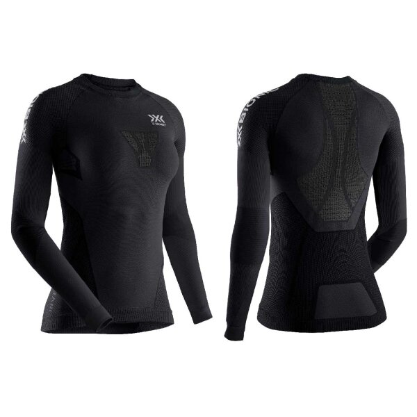 X-BIONIC® INVENT 4.0 RUNNING SHIRT LG SL WMN BLACK/CHARCOAL SIZE S