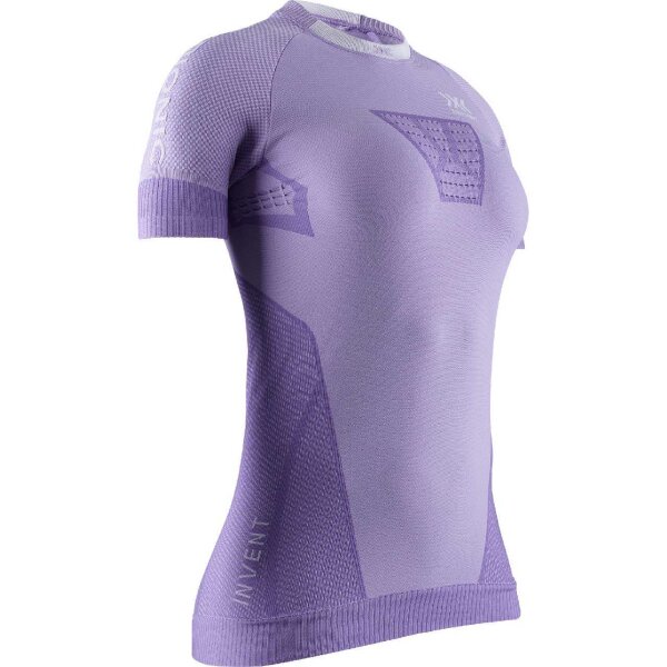 X-BIONIC® INVENT 4.0 RUNNING SHIRT SH SL WMN BRIGHT LAVENDER/WHITE SIZE M