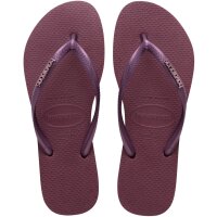 HAVAIANAS SLIM LOGO METALLIC PURPLE SOIL 35/36