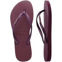 HAVAIANAS SLIM LOGO METALLIC PURPLE SOIL 35/36