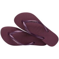 HAVAIANAS SLIM LOGO METALLIC PURPLE SOIL 39/40