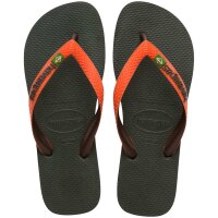 HAVAIANAS BRASIL MIX OLIVE GREEN/SUNSET ORANGE 39/40