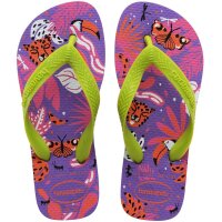 HAVAIANAS KIDS TOP FASHION LEMON GREEN/DARK PURPLE 35/36