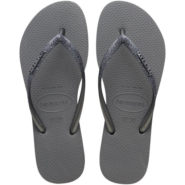 HAVAIANAS SLIM GLITTER II GREY/GRAPHITE 37/38