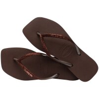 HAVAIANAS SQUARE GLITTER DARK BROWN 35/36