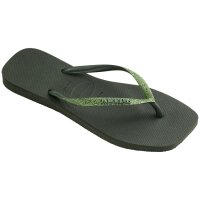 HAVAIANAS SQUARE GLITTER OLIVE GREEN 35/36