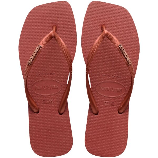 HAVAIANAS SQUARE LOGO METALLIC MAHOGANY 35/36